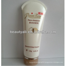 200g round cosmetic white tube packaging with flip top cap